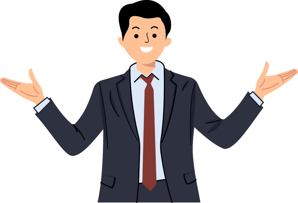 Szczęśliwy pracownik biurowy